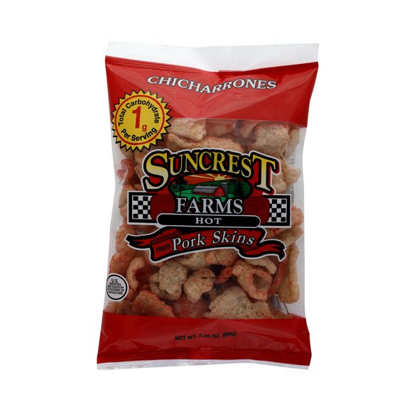 8 Bags Pork Skins Hot Flavor