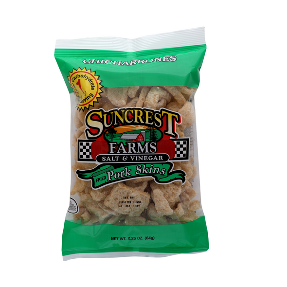 PORK SKINS SALT & VINEGAR FLAVOR - 8 BAGS