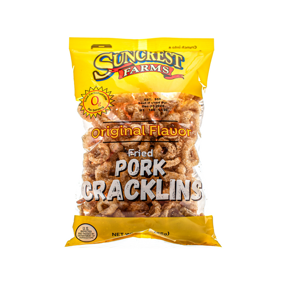 8 Bags Pork Cracklins Original Flavor